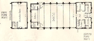 Architects plan of Cresswell Drill Hall